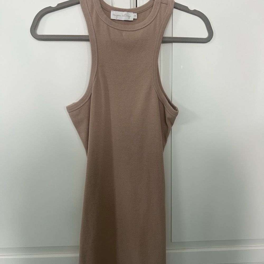 Tan Sleeveless Dress